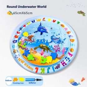 Summer Cooling Pet Water Bed Cushion Ice Pad Dog Sleeping Square Mat For Puppy Dogs Cats Pet Kennel Cool Cold (Option: Undersea World 65cm-1PCS)